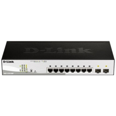 D-Link DGS-1210-08P Smart PoE switch, 8x GbE PoE+, 2x SFP, PoE 65W, fanless