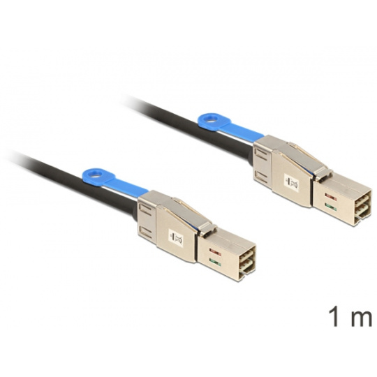 Delock Kabel Mini SAS HD x 4 SFF 8644 samec > Mini SAS HD x 4 SFF 8644 samec 1 m