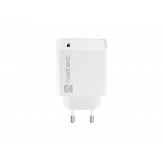 Universální nabíječka Natec RIBERA 20W 1X USB-C, bílá