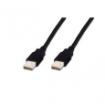 Digitus USB kabel A/samec na A/samec, černý, Měď, 1,8m