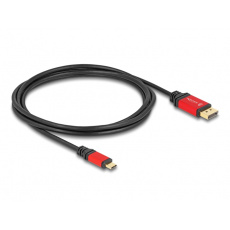 Delock Kabel USB Type-C™ na DisplayPort (DP Alt Mód) 8K 30 Hz s funkcí HDR 2 m červená