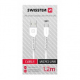 SWISSTEN DATOVÝ KABEL USB/MICRO USB BÍLÝ 1,2M (SAMOPRODAVAČ)