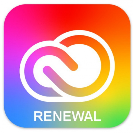 Adobe CC for TEAMS All Apps MP ENG COM RENEWAL 1 User L-1 1-9 (12 Months)