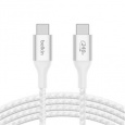 Belkin BOOST CHARGE™ USB-C/USB-C kabel 240W, 2m, bílý - odolný