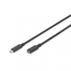 Digitus Prodlužovací kabel USB C na C samec/samice 2m, 3A, 480 MB, verze 2.0, bl