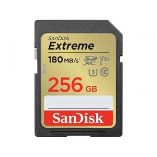 SanDisk Extreme SDXC 256GB 180MB/s V30 UHS-I U3