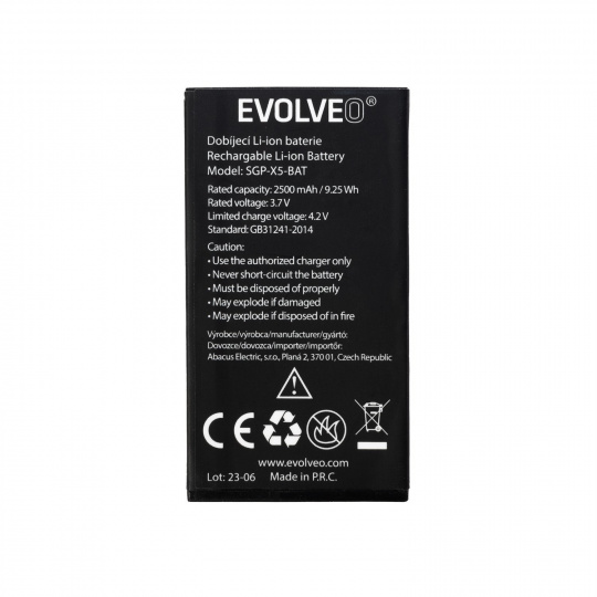 EVOLVEO originální baterie 2500 mAh pro StrongPhone X5