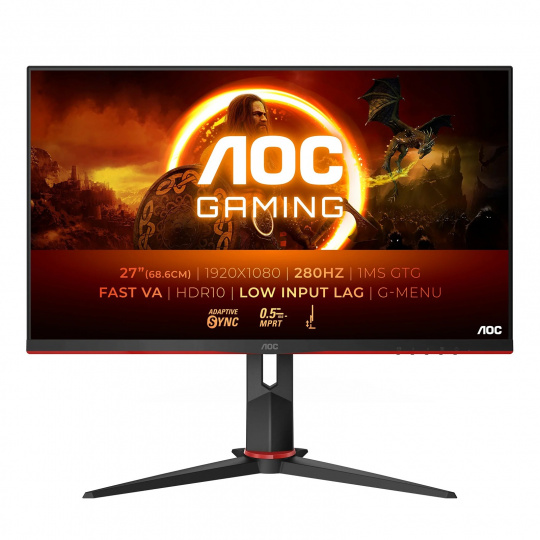 AOC Gaming/27G2ZN3/27"/VA/FHD/280Hz/1ms/Blck-Red/3R