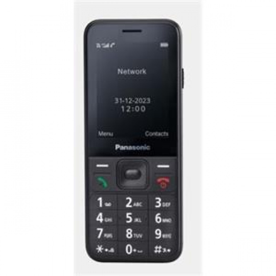 Panasonic KX-TF200 mobilní telefon pro seniory -  barevný displej 2,4", fotoaparát, USB-C, černý