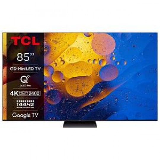 TCL 85C765 SMART TV 85" QLED/4K UHD/Mini LED/144Hz/4xHDMI/USB/LAN/GoogleTV Repas