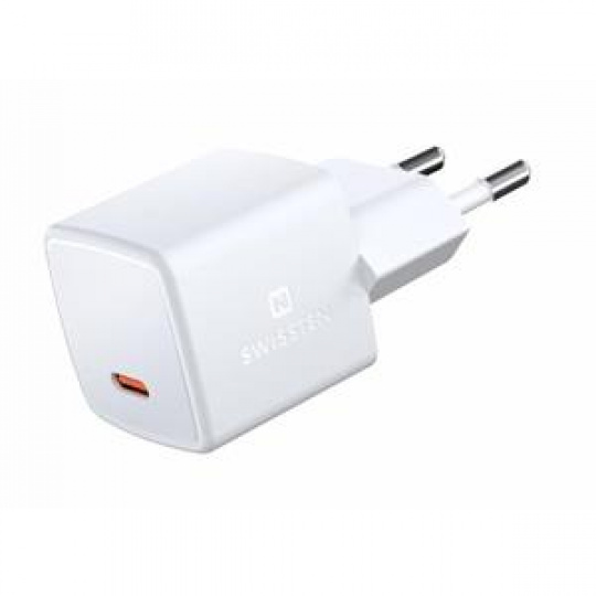 SWISSTEN MINI SÍŤOVÝ ADAPTÉR GaN USB-C 33W POWER DELIVERY