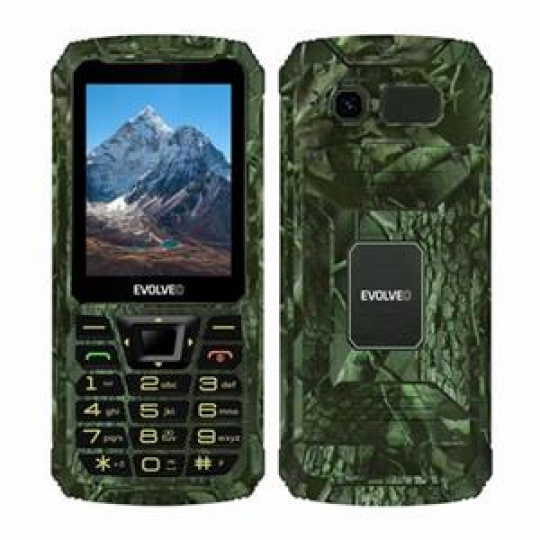 EVOLVEO StrongPhone Z6, 2,8" vodotěsný odolný/2xSIM/2px/micro SDHC/4000mAh/camo