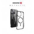 SWISSTEN POUZDRO CLEAR JELLY MagStick METALLIC PRO IPHONE 16 ČERNÉ