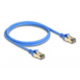 Delock Síťový kabel RJ45, Cat.8.1, F/FTP, tenký, 1 m, modrý