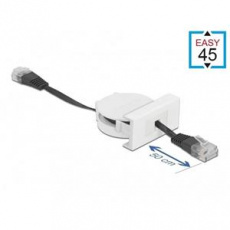 Delock Zatažitelný síťový kabel modulu Easy 45, RJ45, Cat.5e, černý