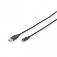 Digitus USB Type-C connection cable, type C to A M/M, 1.0m, Super Speed, bl