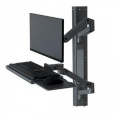 ERGOTRON LX Pro Wall Mount System, nástěnný systém ramen, monitor, klávesnice,myš, šedá