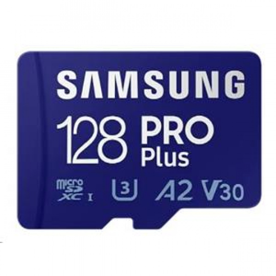 Samsung/micro SDXC/128GB/180MBps/Class 10/+ Adaptér/Modrá