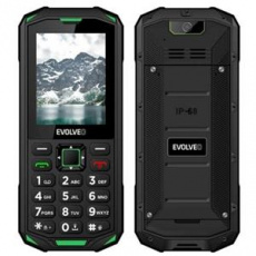 EVOLVEO StrongPhone X5, vodotěsný odolný Dual SIM telefon, černo-zelená