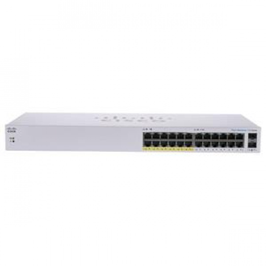 CBS110 Unmanaged 24-port GE, Partial PoE, 2x1G SFP Shared