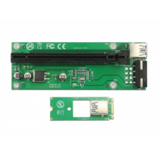 Delock Riser Card M.2 Key B+M > PCI Express x16 s 30 cm USB kabelem