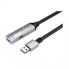 PremiumCord USB 3.2 repeater a prodlužovací kabel Male-Female, 5Gbps Aluminium 15m