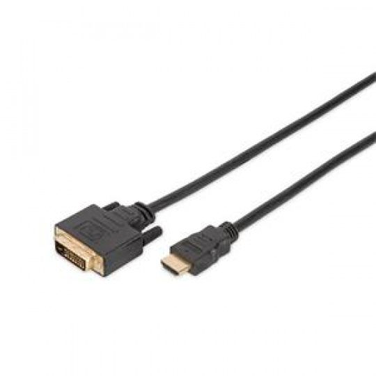 Digitus HDMI adapter cable, type A-DVI(18+1) M/M, 2.0m, Full HD, bl