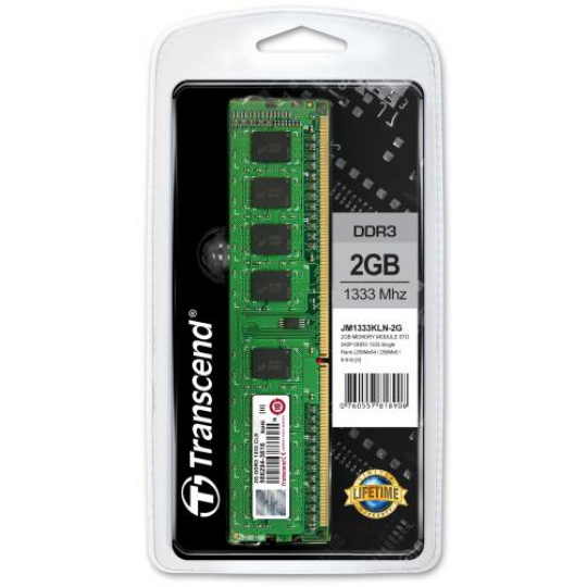 Transcend paměť 2GB DDR3 1333 U-DIMM (JetRam) 1Rx8 CL9