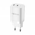 Rychlonabíječka do sítě Forever TC-05-35CC GaN PD 2x USB-C 35W bílá