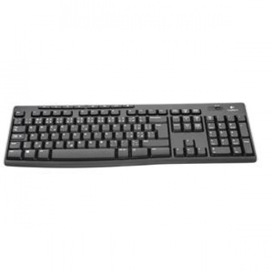 Logitech klávesnice Wireless Keyboard K270, CZ/SK, Unifying přijímač, černá