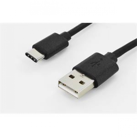 Digitus USB Type-C connection cable, type C to A M/M, 1.8m, High-Speed, bl