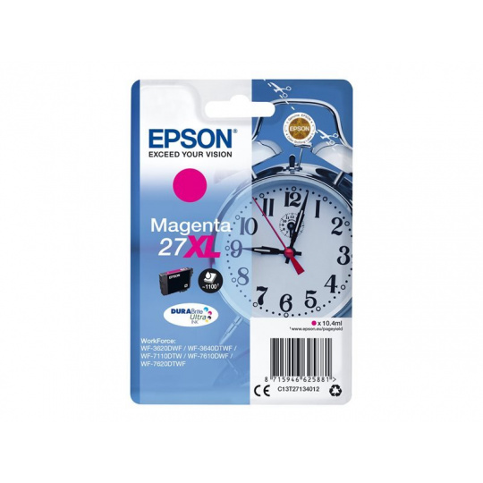 EPSON cartridge T2713 magenta (budík)  XL