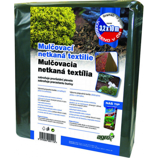 Textilie Agro  mulčovací, netkaná 3.2 x 10 m, černá