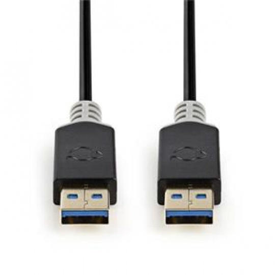 Nedis CCBW61000AT20 - USB 3.0 Kabel | A Zástrčka - A Zástrčka | 2 m | Antracit