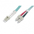 Digitus Fiber Optic Patch Cord, LC to SC Multimode 50/125 µ, Duplex Length 5m, Class OM3