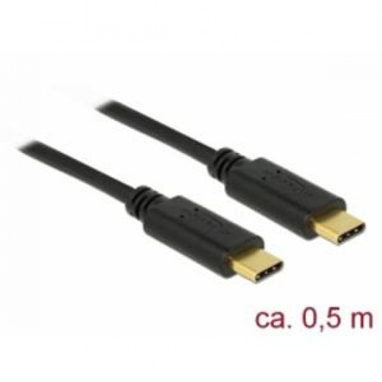 Delock USB 2.0 kabel Type-C na Type-C 0,5 m 5 A E-Marker