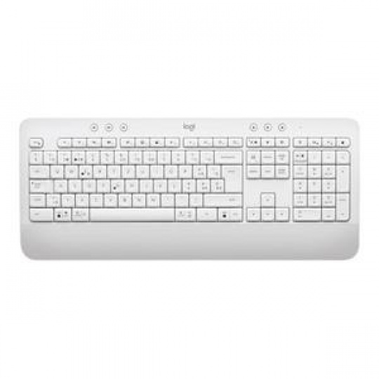 Logitech klávesnice Wireless Keyboard K650, CZ/SK, Bolt přijímač,bluetooth,tlumené klávesy, bílá