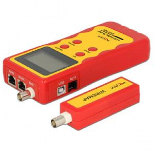 Delock LCD kabelový testr RJ45 / RJ12 / BNC / USB