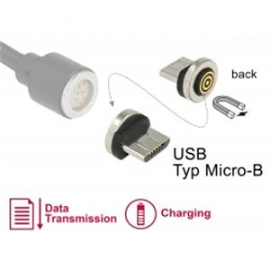 Delock Magnetický adaptér USB Typ Micro-B samec