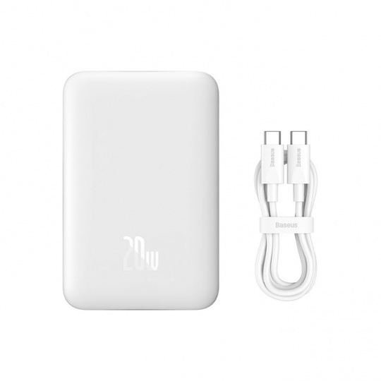 Baseus Magnetická Powerbanka 10000mAh 20W White