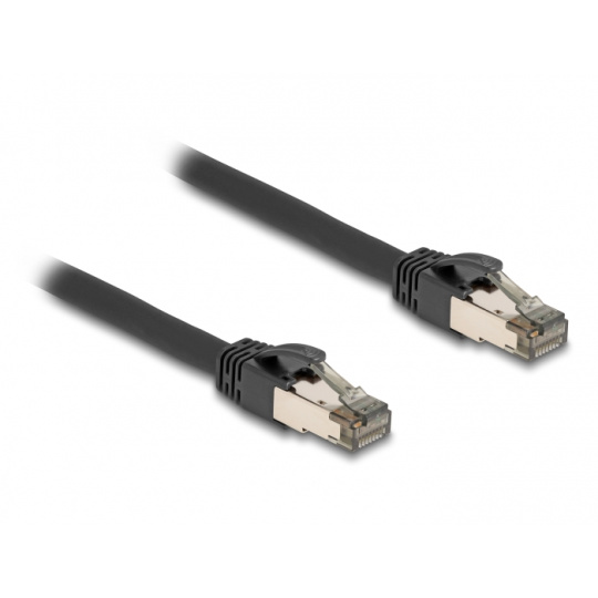 Delock Síťový kabel RJ45 Cat.6A, U/FTP, ultraohebný s vnitřním kovovým pláštěm, délky 1 m, černý