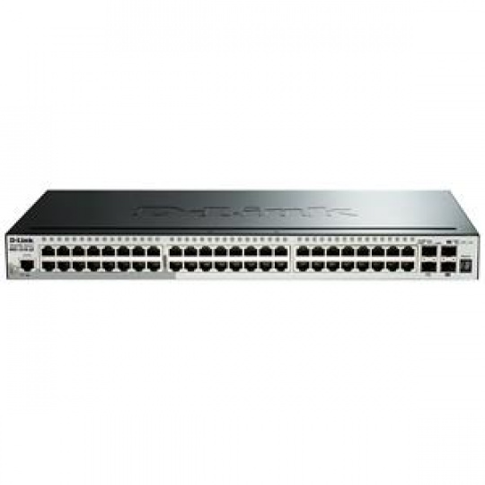 D-Link DGS-1510-52XMP 52-Port Gigabit Stackable PoE Smart Managed Switch including 4 10G SFP+ (48 x PoE ports, 370 W PoE budget, s