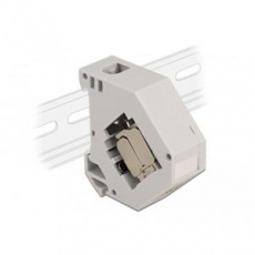 Delock Adaptér na DIN lištu s Keystone Modulem RJ45, zásuvkový, Cat.6A LSA