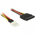 Delock napájecí kabel SATA 15 pin samec > 4 pin floppy samec 15 cm