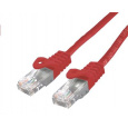 Kabel C-TECH patchcord Cat6, UTP, červený, 2m