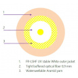 1vl. 9/125 DIXI 400N FTTH 3mm G.657B3 bílý