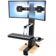 ERGOTRON WorkFit-S, Dual Sit-Stand Workstation, nastavitelný stolní držák pro dva monitory , kláv.+myš.