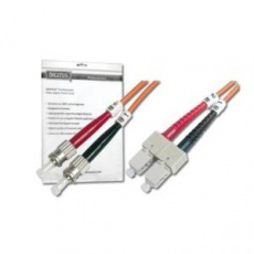 DIGITUS Fiber Optic Patch Cord, ST to SC, Multimode 50/125 µ, Duplex Length 5m