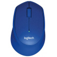 myš Logitech Wireless Mouse M330 silent plus, optická, 3 tlačítka, modrá, 1000dpi