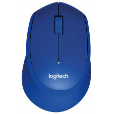 myš Logitech Wireless Mouse M330 silent plus, optická, 3 tlačítka, modrá, 1000dpi